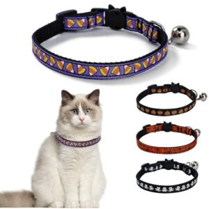 Enchanting Striped Halloween Cat Collar - Unleash The Magic On Your Feline Friend!