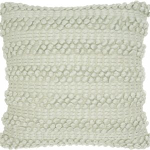 20" Mint Green Striped Throw Pillow With Texture