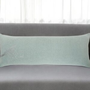 14" X 36" Silver Fabric Throw Pillow