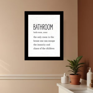 Bathroom Escape Black Framed Print Bathroom Wall Art