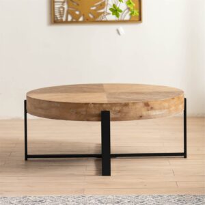 Retro Splicing Circular Coffee Table
