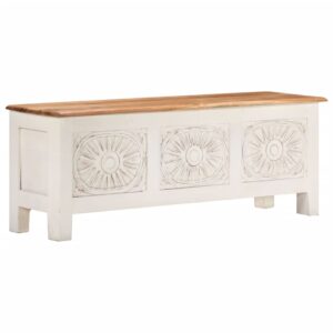 vidaXL Storage Box Storage Entryway Bench Cabinet Sideboard Solid Wood Acacia