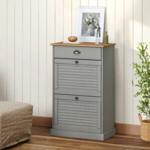 vidaXL Shoe Cabinet Shoe Rack Cabinet Storage Organizer VIGO Solid Wood Pine
