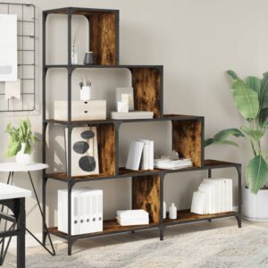 vidaXL Bookcase 4-Stair Storage Bookshelf Display Cabinet Engineered Wood