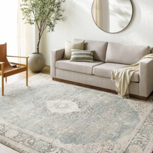 Sample Marlene Medallion Blue Area Rug - Livabliss x Becki Owens